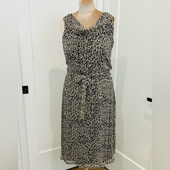 Aa Studio Dresses & Skirts - AA Studio Sleeveless Cowl Neck Animal Print Dress |Size 6